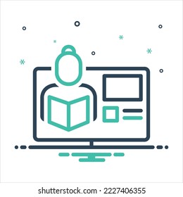 Vector colorful mix icon for teaches