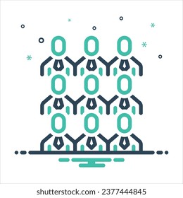 Vector colorful mix icon for team