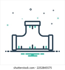 Vector colorful mix icon for tee