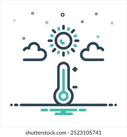 Vetor ícone de mistura colorida para a temperatura