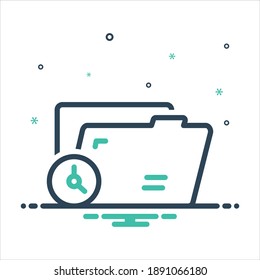 Vector colorful mix icon for temporary