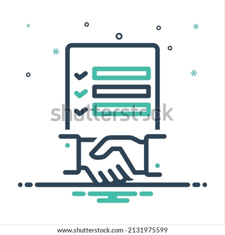 Vector colorful mix icon for tender
