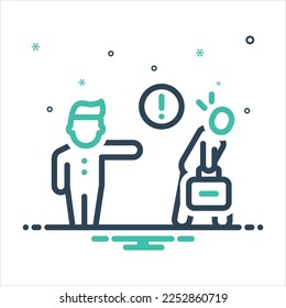 Vector colorful mix icon for termination