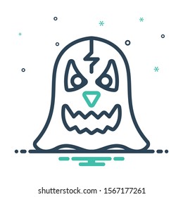 Vector colorful mix icon for terrible