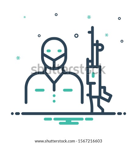 Vector colorful mix icon for terrorism