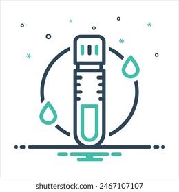 Vector colorful mix icon for test tube