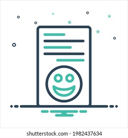 Vector colorful mix icon for testimonials