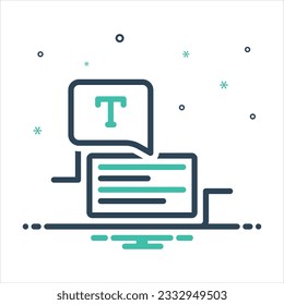 Vector colorful mix icon for text