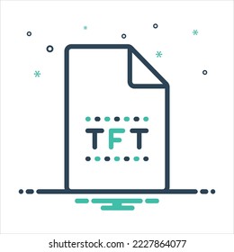 Vector colorful mix icon for tft