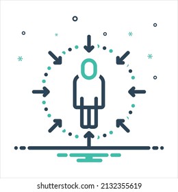 Vector colorful mix icon for themselves