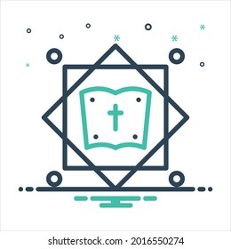 Vector Colorful Mix Icon For Theology