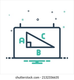 Vector colorful mix icon for theorem