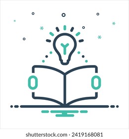 Vector colorful mix icon for theory