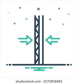 Vector colorful mix icon for thickness