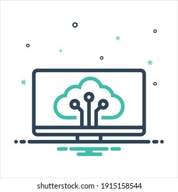 Icono de mezcla de colores vectorial para las cosas
