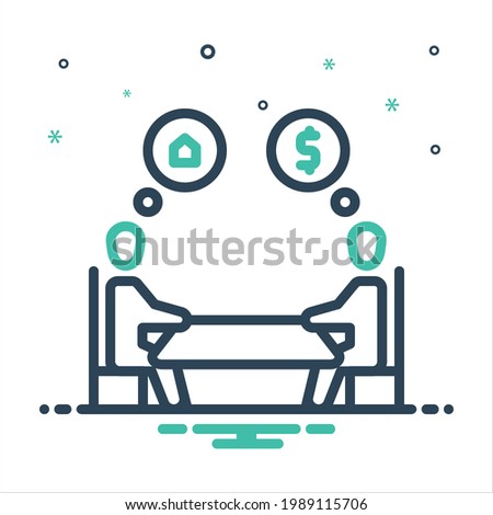 Vector colorful mix icon for though