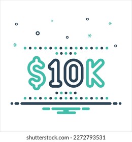 Vector colorful mix icon for thousands