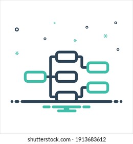Vector colorful mix icon for threads