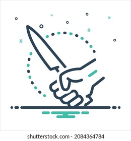 Vector colorful mix icon for threatening