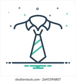 Vector colorful mix icon for tie