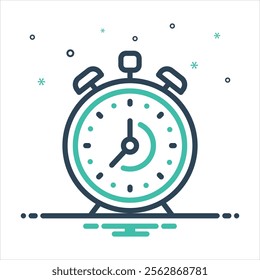 Vector colorful mix icon for time