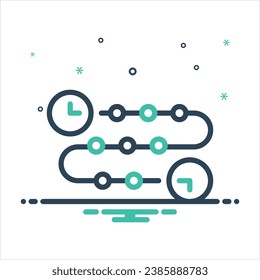Vector colorful mix icon for timeline