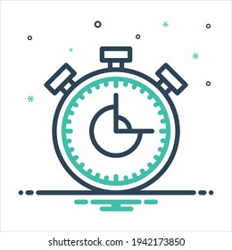 Icono de mezcla de colores vectorial para temporizador