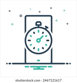 Vector colorful mix icon for timer