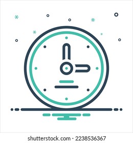 Vector colorful mix icon for timing