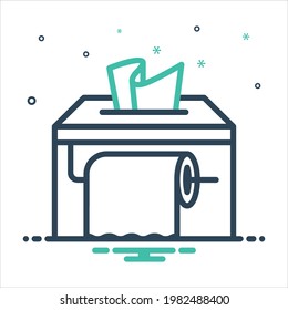 Vector colorful mix icon for tissue