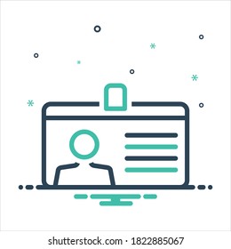 Icono de mezcla colorida del vector para el título