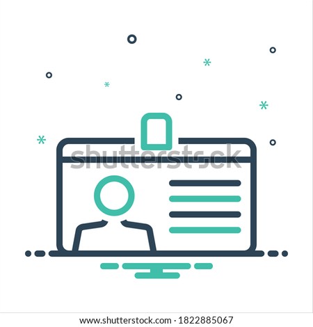 Vector colorful mix icon for title