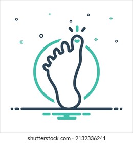 Vector colorful mix icon for toe