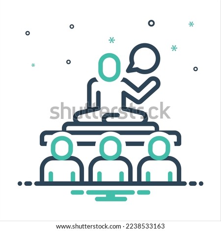 Vector colorful mix icon for told