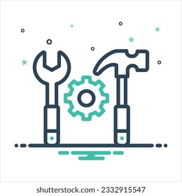 Vector colorful mix icon for tool