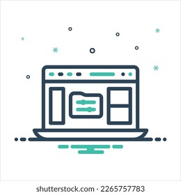Vector colorful mix icon for toolbar