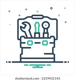 Icono de mezcla de colores vectorial para caja de herramientas