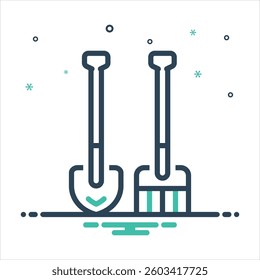 Vector colorful mix icon for tools