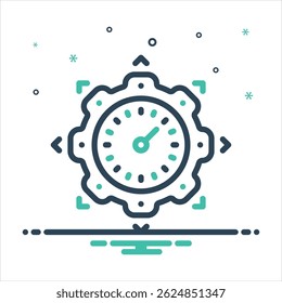Vector colorful mix icon for top performance