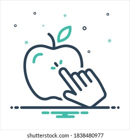 Icono de mezcla de colores vectorial para el tacto