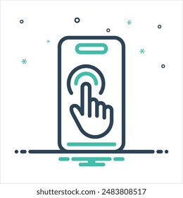 Icono de mezcla de colores de Vector para pantalla táctil