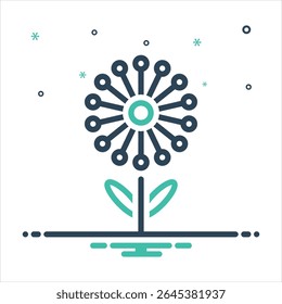 Vector colorful mix icon for touch me not