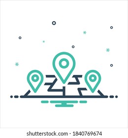 Vector colorful mix icon for track