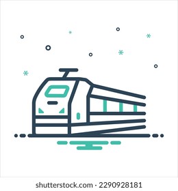 Icono de mezcla de colores vectorial para el tren