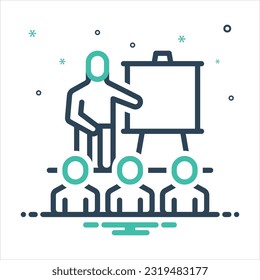 Vector colorful mix icon for training