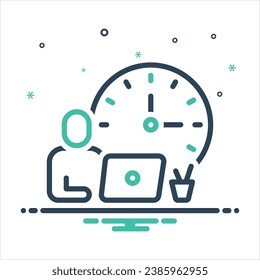 Vector colorful mix icon for training