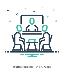 Vector colorful mix icon for training