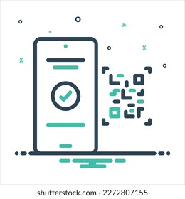 Vector colorful mix icon for transactions