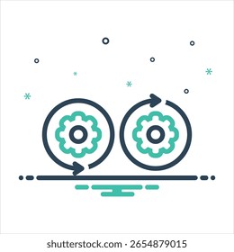 Icono de mezcla de colores de Vector para transformación