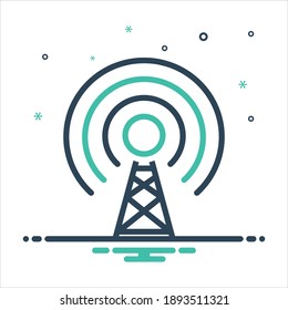 Vector colorful mix icon for transmit